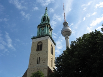 Marienkirche und Fernsehturm Berlin